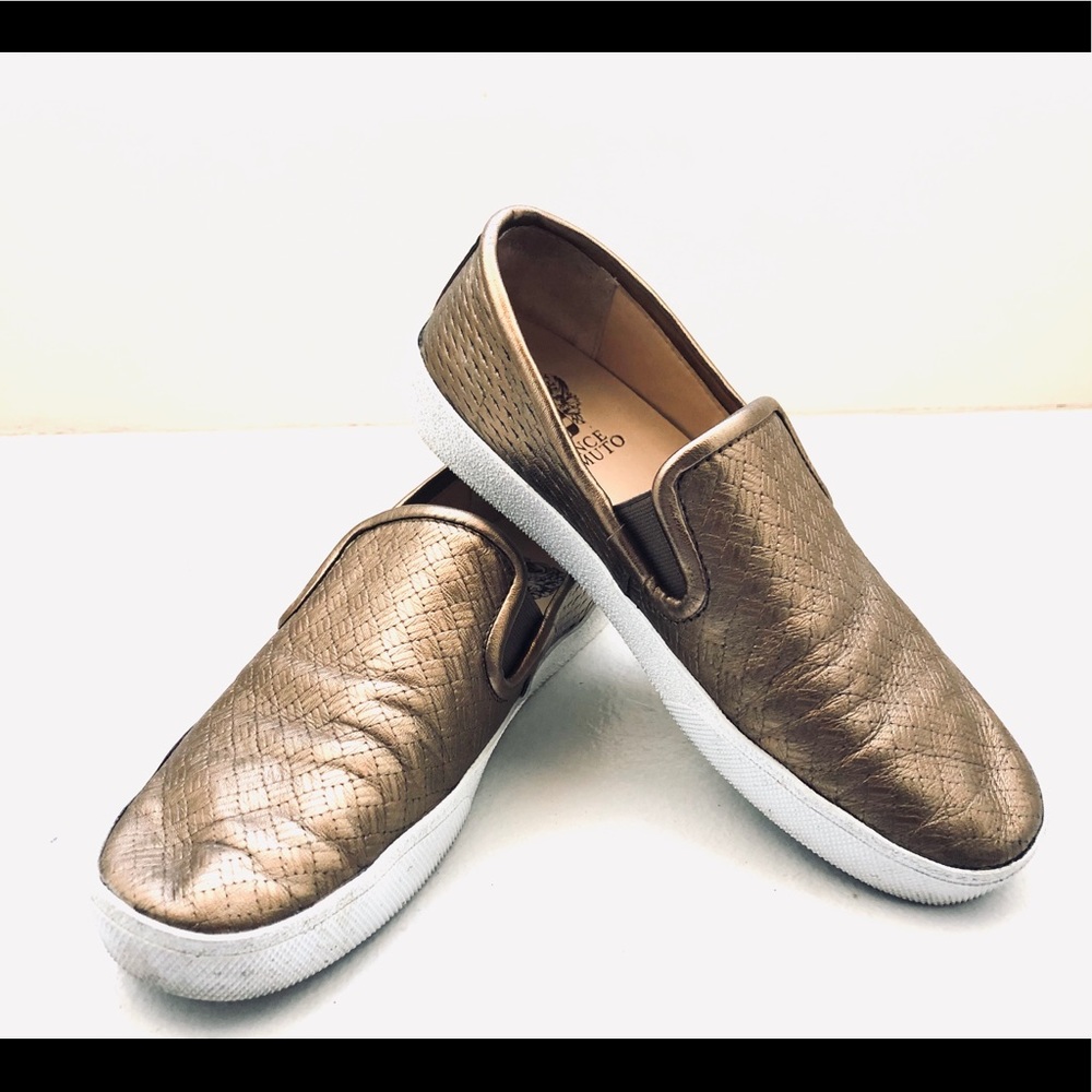 Vince Camuto Gold Leather Slip-on Sz.7